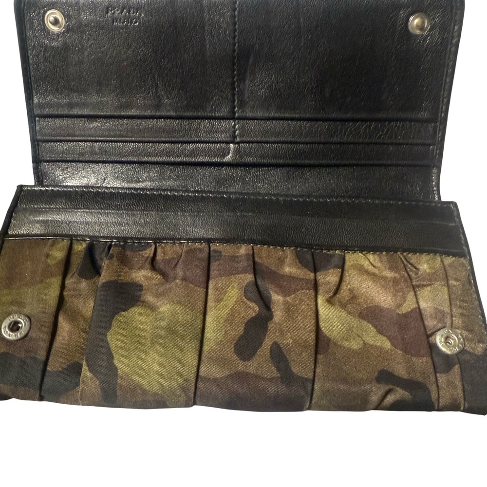 Customized Prada Olive and Brown Camouflage Clutch/Wallet - Picture 3 of 10